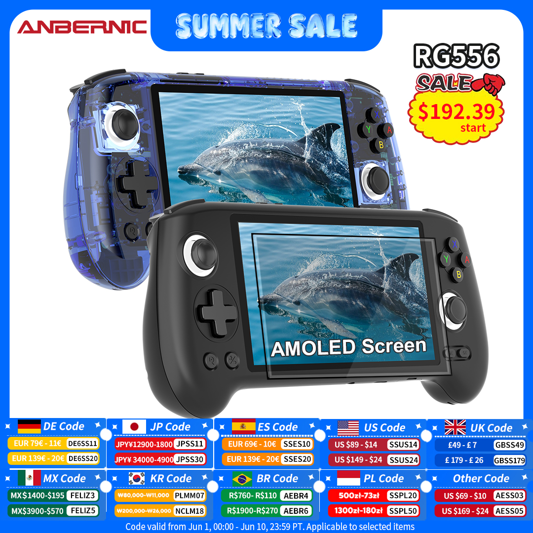 Gaming Console Bluetooth - Anbernic RG556 Handheld Game Console Unisoc