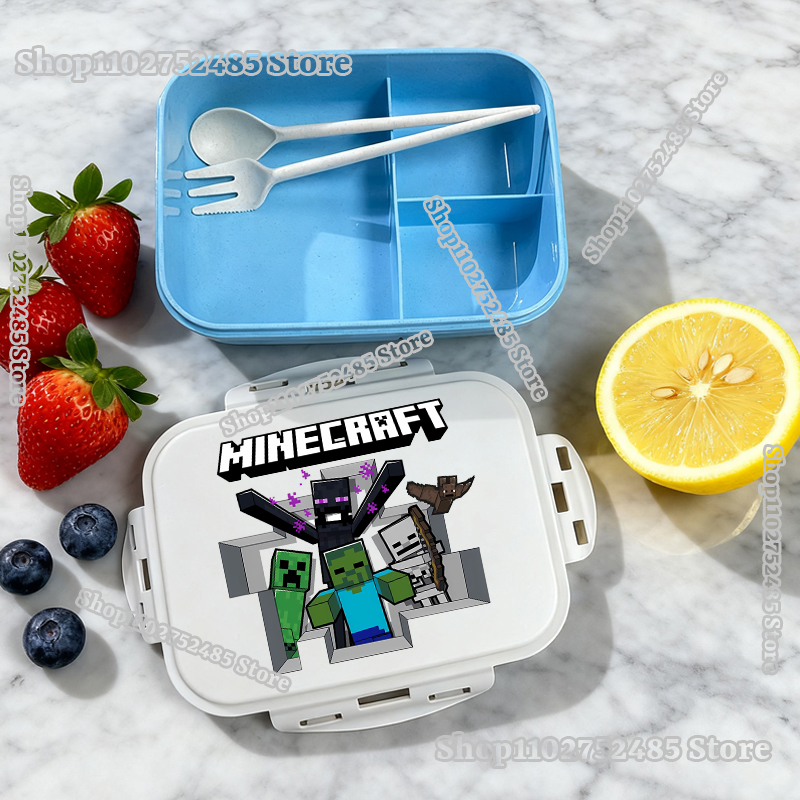 Gaming Console With Minecraft - Game Pixel Block Food Boxes Student