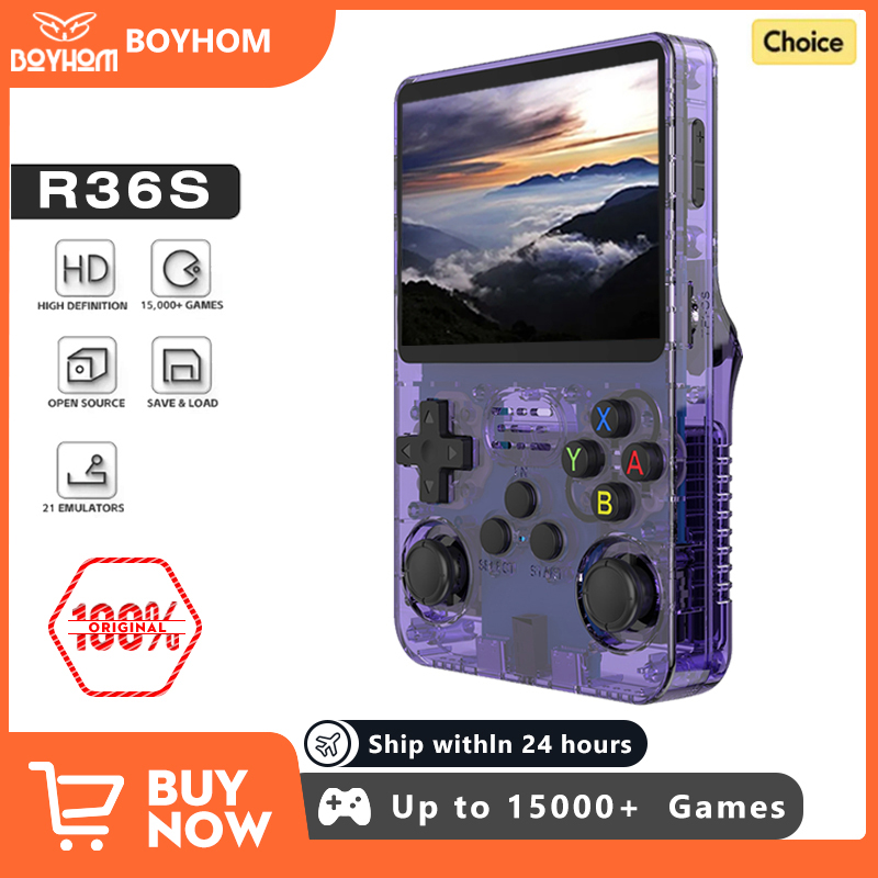 Gaming Console For Kids - NEW Green R36S Retro Handheld Game