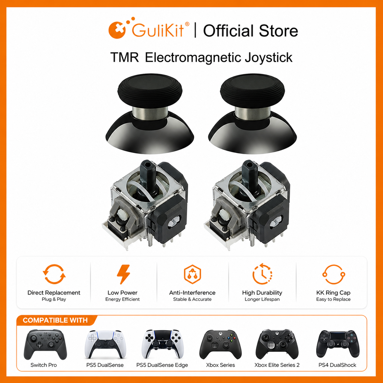 Gaming Console Repair - GuliKit TMR Joystick with Stick Cap