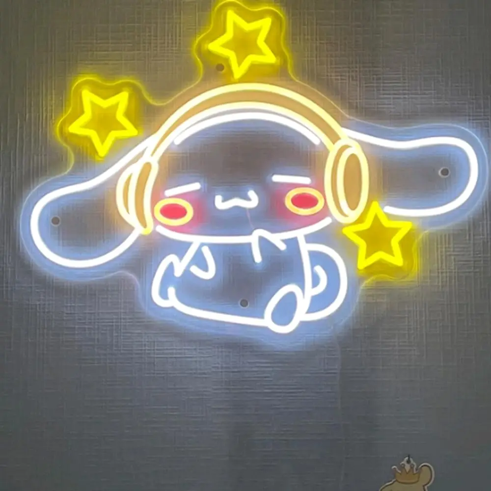 Headset Gaming Console - Cinnamoroll Headphones Neon Sign LED Dimmable