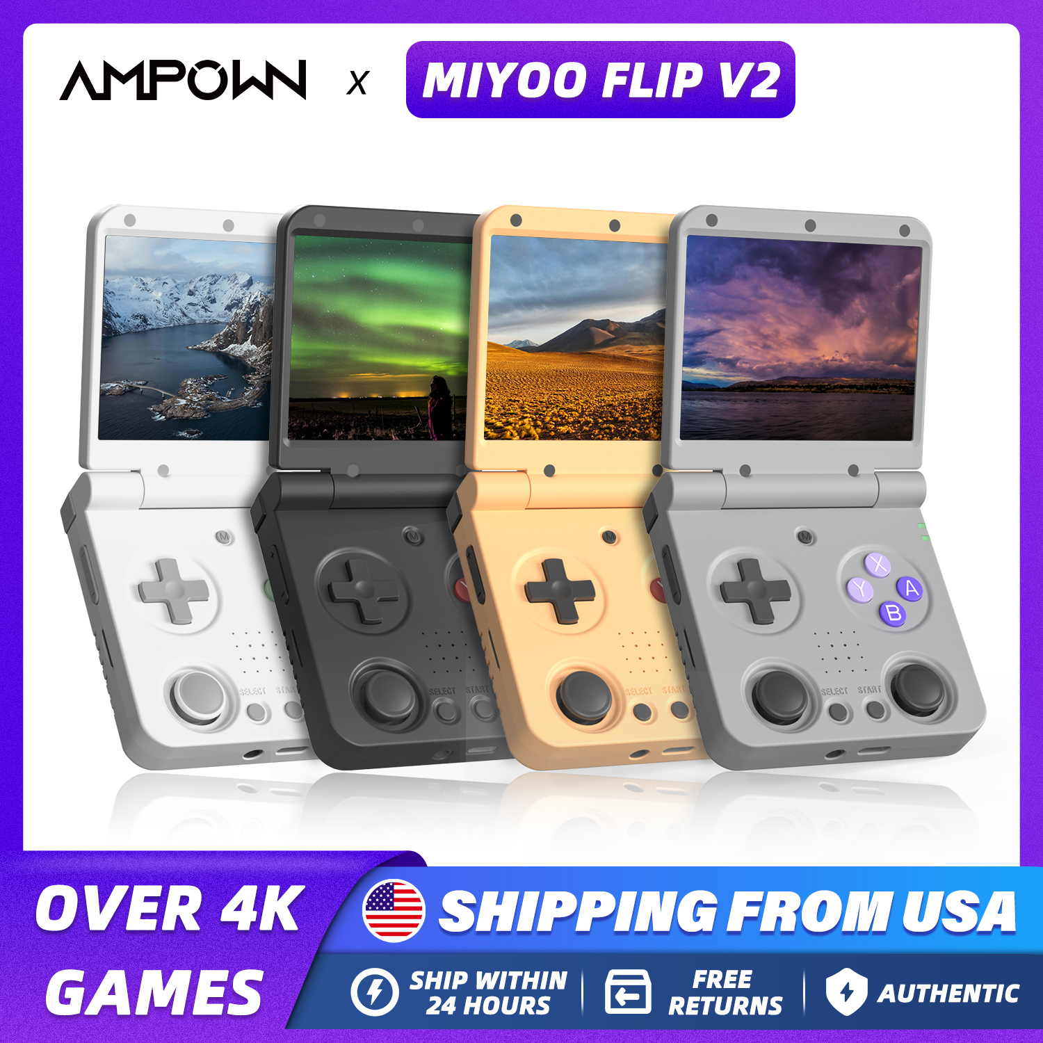 Gaming Console Os - MIYOO FLIP V2 Handheld Game Players
