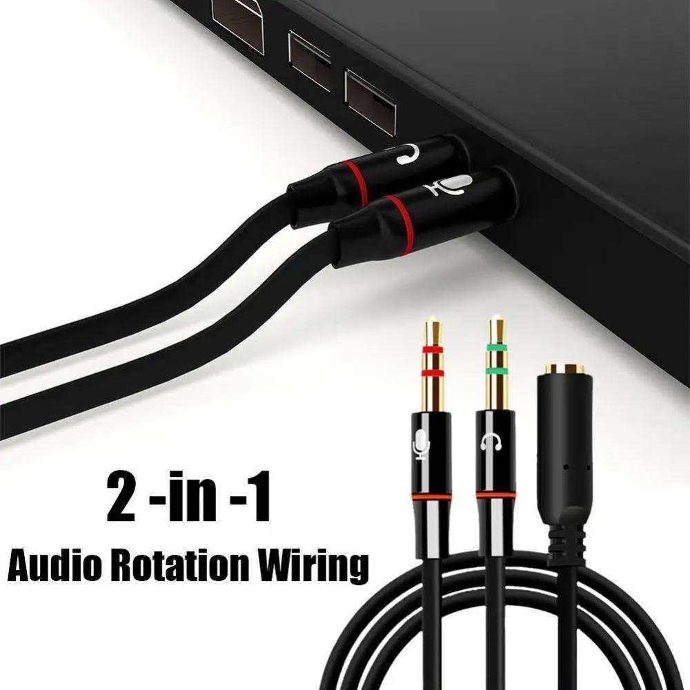 Headset Gaming Console - 3.5mm Headphone Microphone Audio Splitter Female