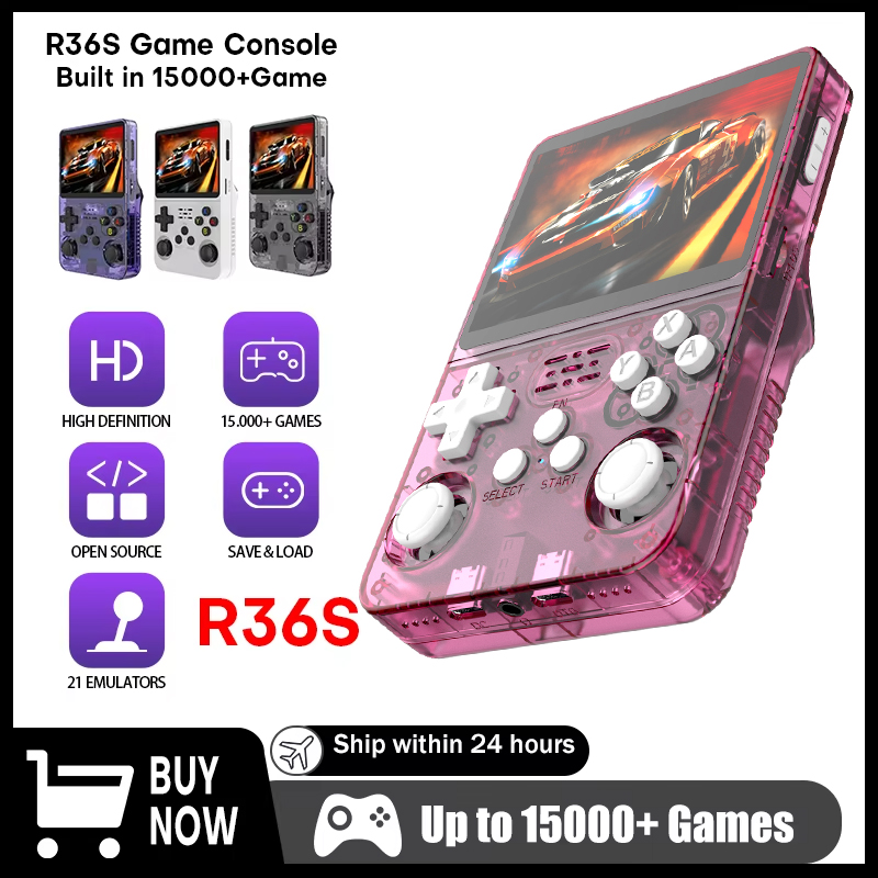 Gaming Console For Kids - R36S Game Console Handheld Retro 3.5