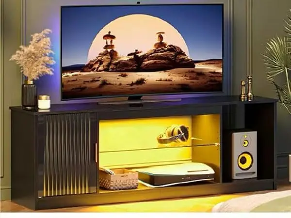 Gaming Console For Tv Xbox - BestsellerFluted TV Stand for 65 Inch