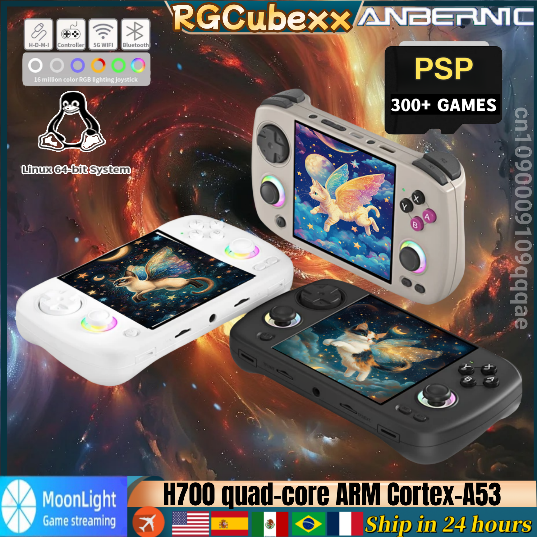 Gaming Console Cube - ANBERNIC RG CubeXX Handheld Game Console