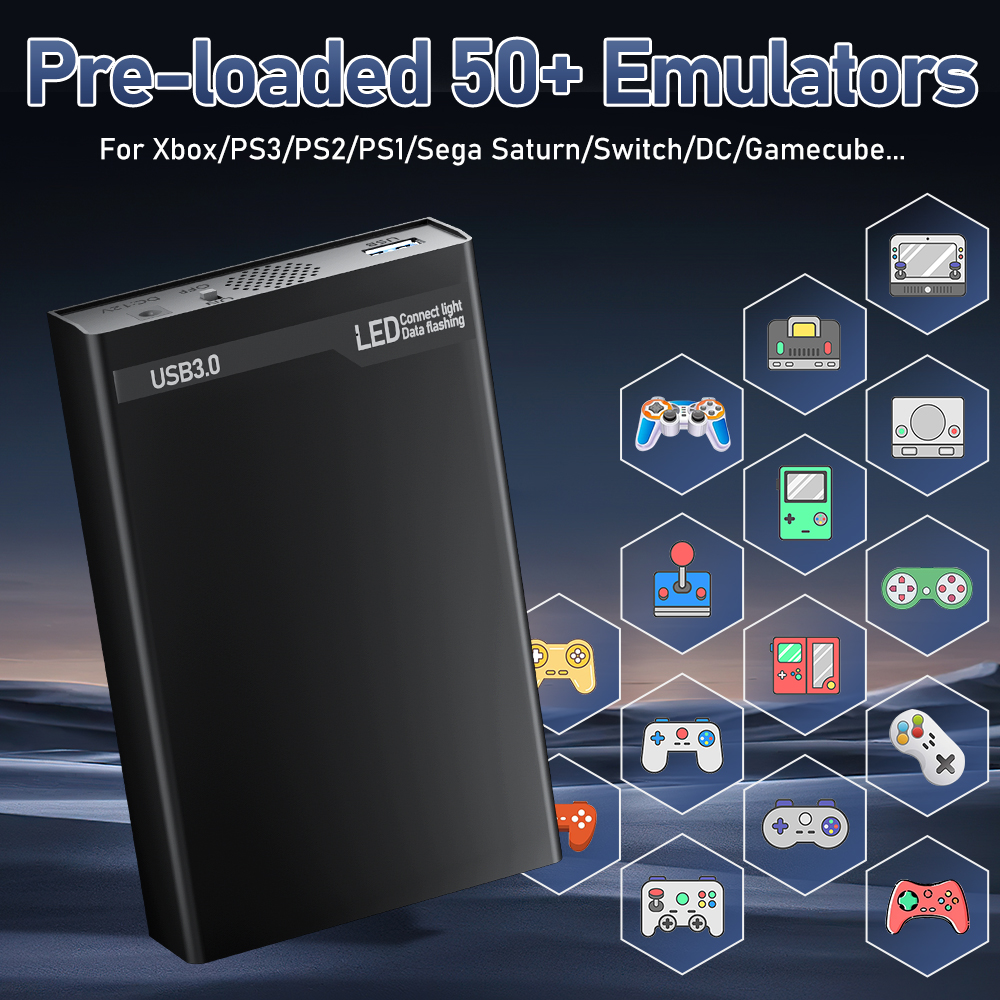 Mix 500GB Gaming HDD Retro Vid - Gaming Console Os ulasan dan harga