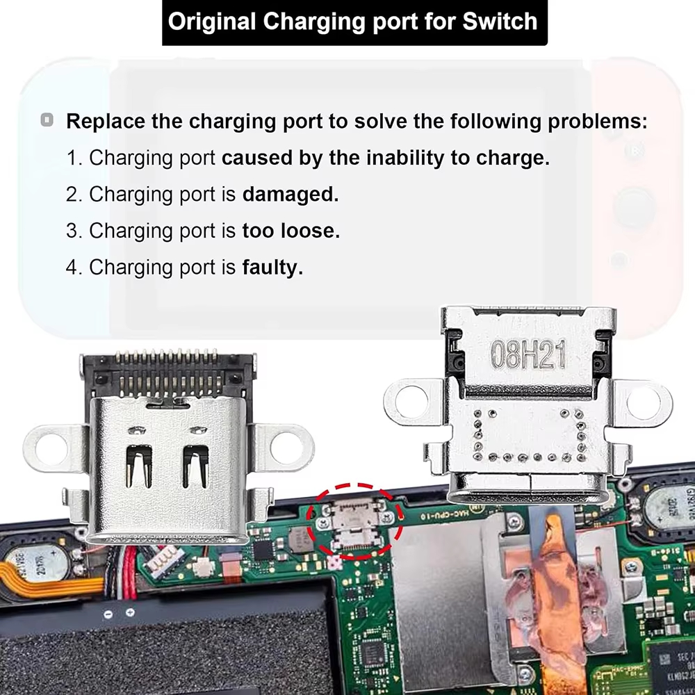 Replacement Type C Port Chargi - Gaming Console Nintendo Switch ulasan dan harga