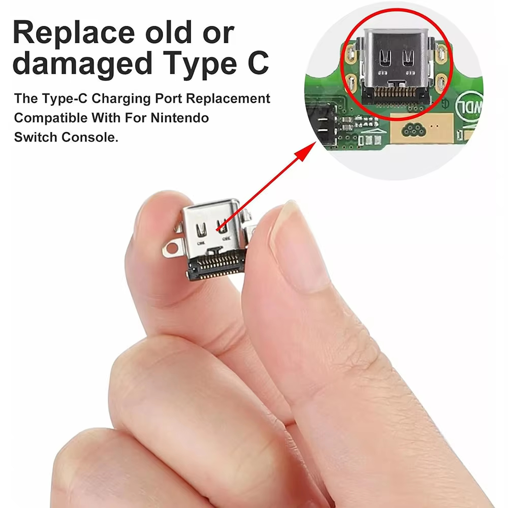 Replacement Type C Port Chargi - Gaming Console Nintendo Switch ulasan dan harga