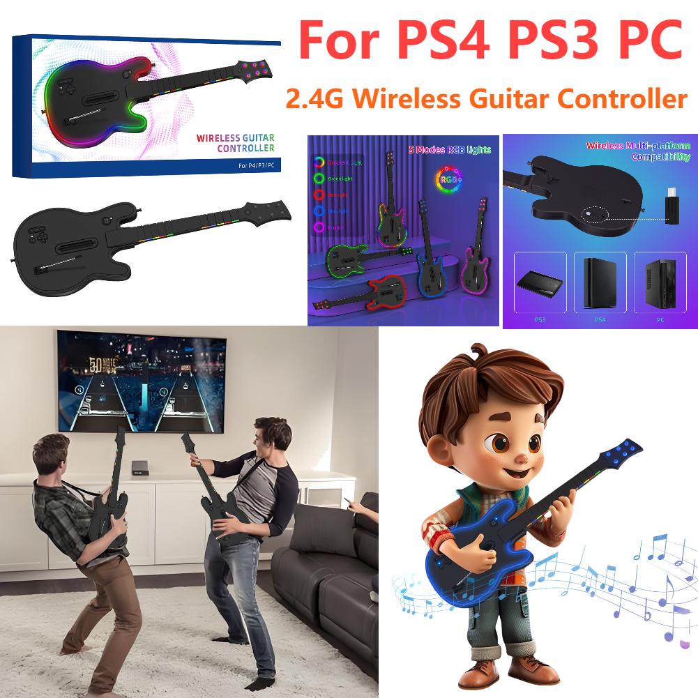 2.4G Wireless Guitar Controlle - Gaming Console Ps3 ulasan dan harga