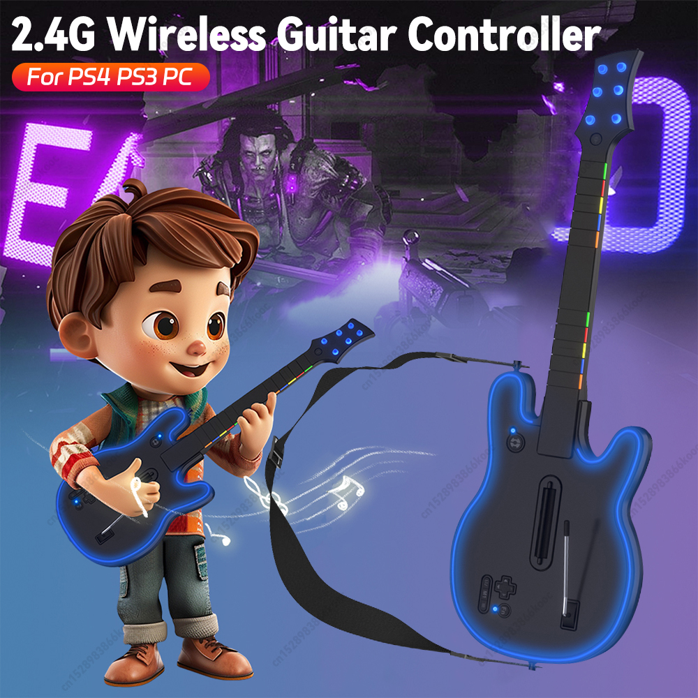2.4G Wireless Guitar Controlle - Gaming Console Ps3 ulasan dan harga