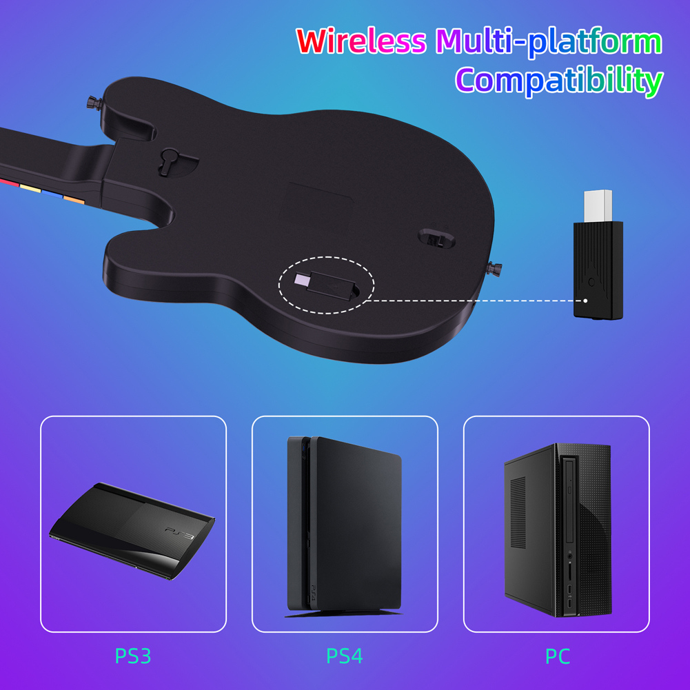 2.4G Wireless Guitar Controlle - Gaming Console Ps3 ulasan dan harga