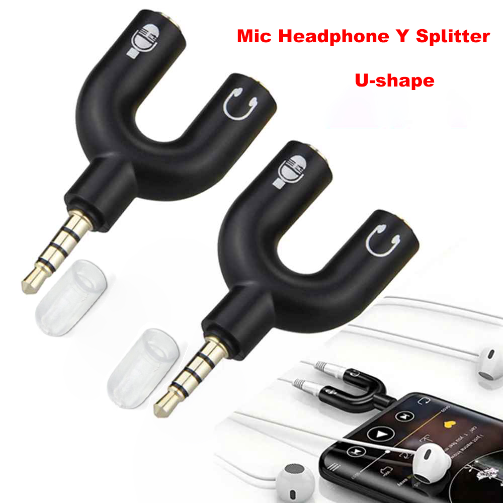 3.5mm Headphone Mic Splitter A - Headset Gaming Console ulasan dan harga