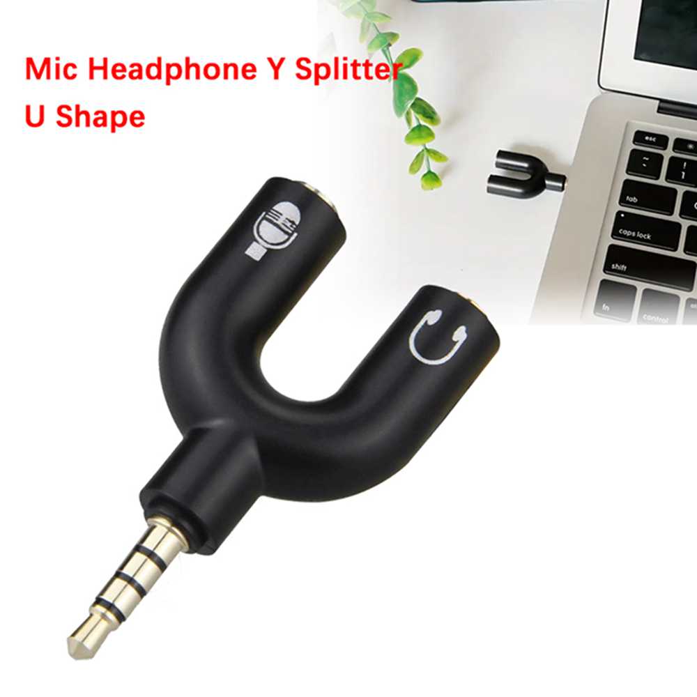 3.5mm Headphone Mic Splitter A - Headset Gaming Console ulasan dan harga