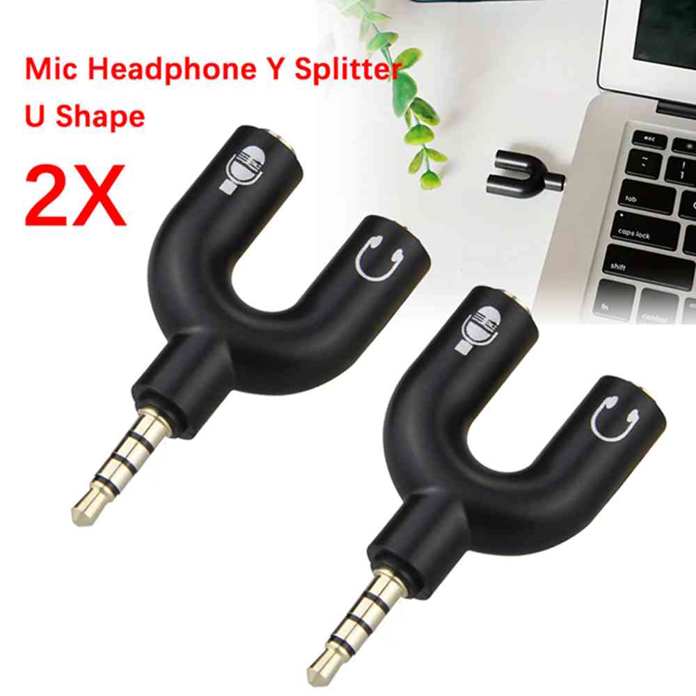 3.5mm Headphone Mic Splitter A - Headset Gaming Console ulasan dan harga