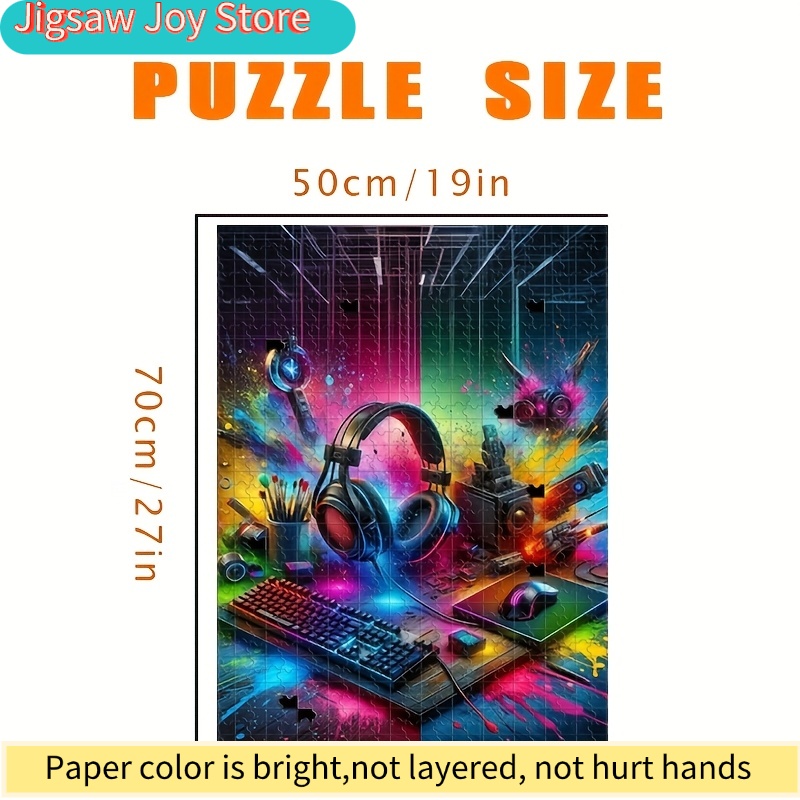 1000pcs Gaming Puzzle - Hardco - Headset Gaming Console ulasan dan harga