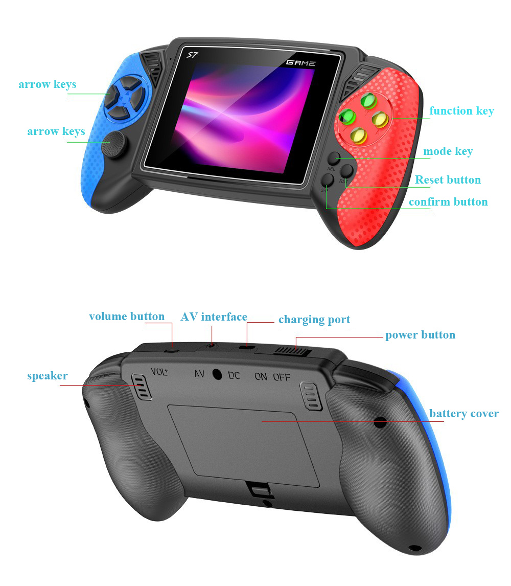 S7 Retro Handheld Game Console - Gaming Console For Kids ulasan dan harga
