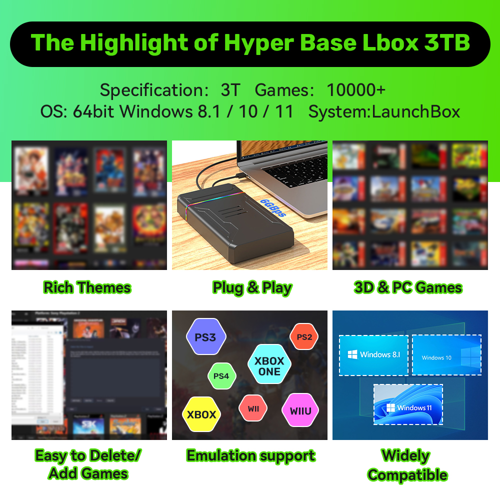 3T Gaming HDD Launchbox OS Ret - Gaming Console Os ulasan dan harga