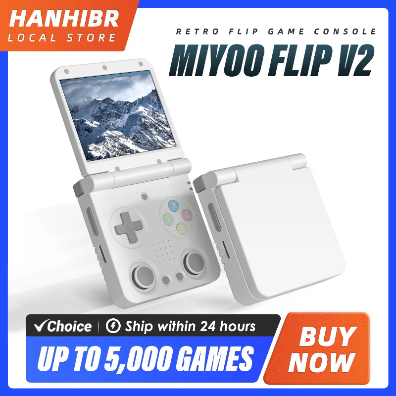 MIYOO FLIP V2 Handheld Game Pl - Gaming Console Os ulasan dan harga