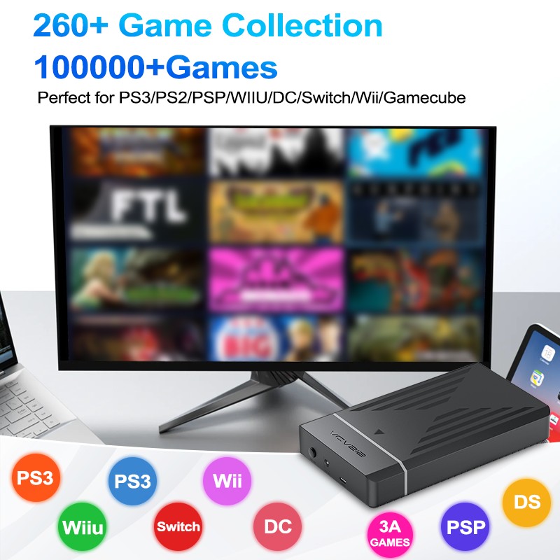 12TB Retro Gaming HDD with Hyp - Gaming Console Os ulasan dan harga