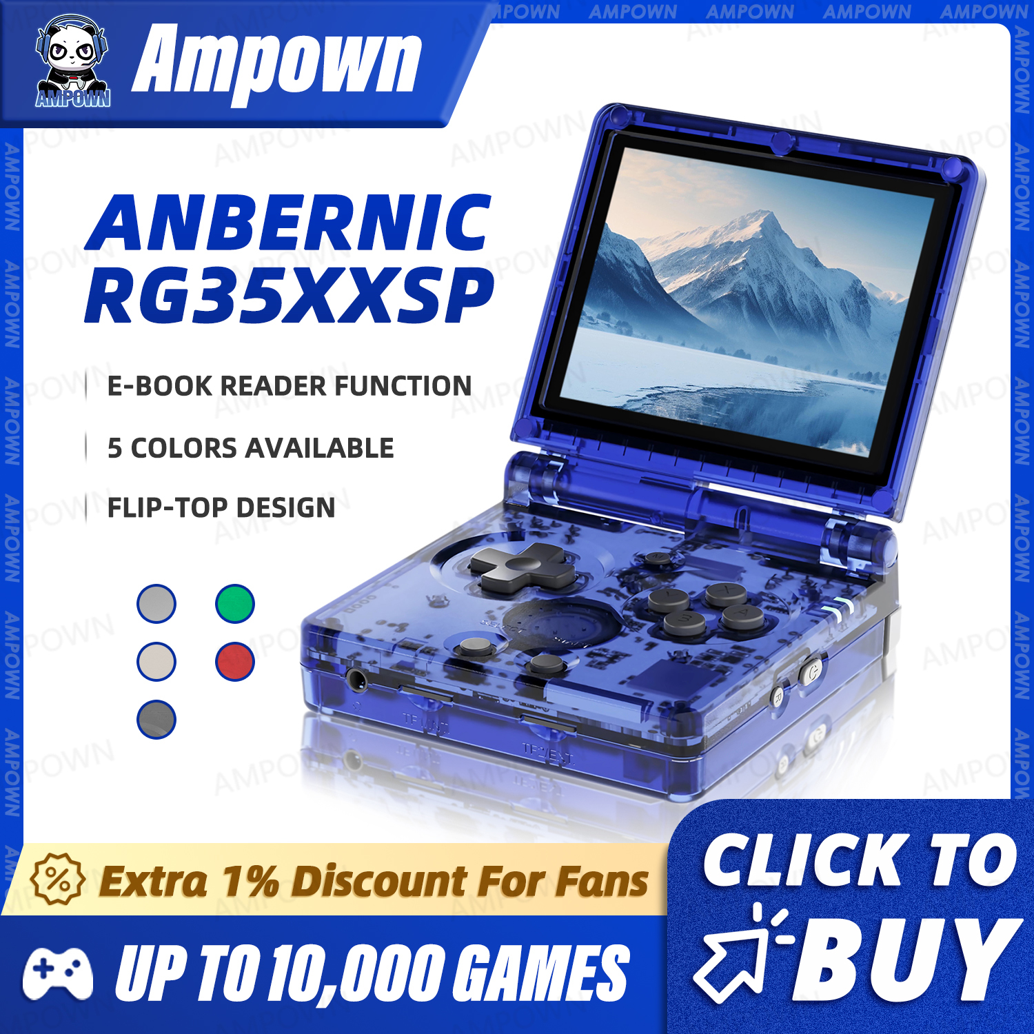 ANBERNIC RG35XXSP Flip Game Co - Gaming Console Bluetooth ulasan dan harga