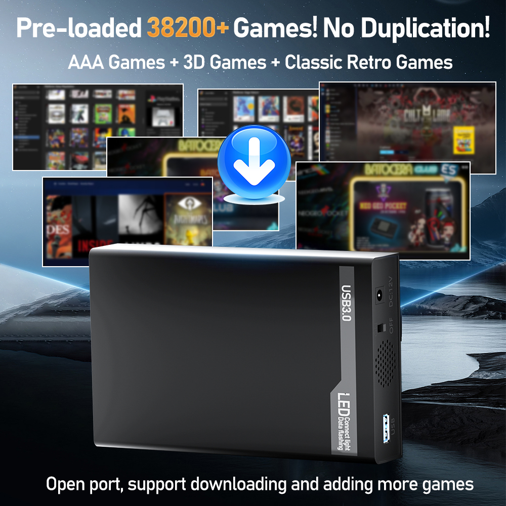 500G Retro Gaming HDD Video Ga - Gaming Console Os ulasan dan harga