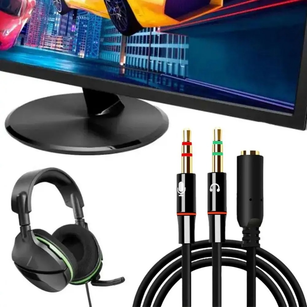 3.5mm Headphone Microphone Aud - Headset Gaming Console ulasan dan harga