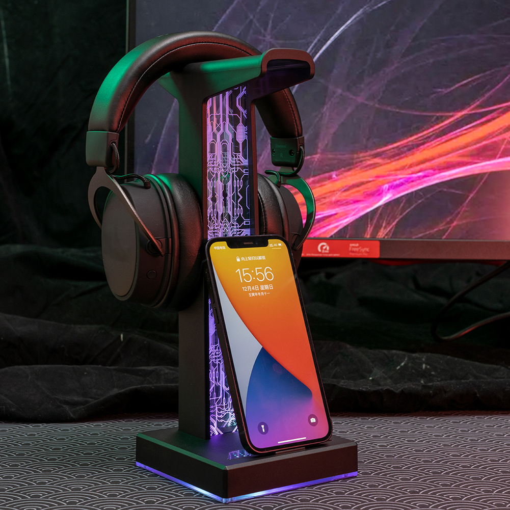 RGB Gaming Headphone Stand Dua - Headset Gaming Console ulasan dan harga