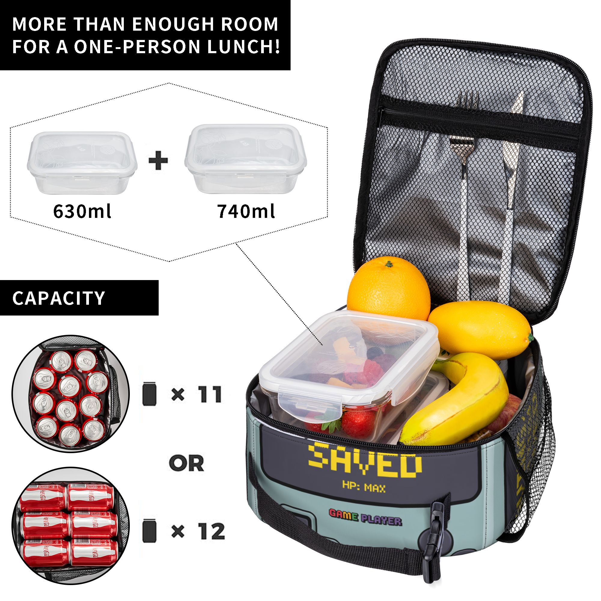 Retro Video Game Lunch Bag for - Gaming Console Design ulasan dan harga