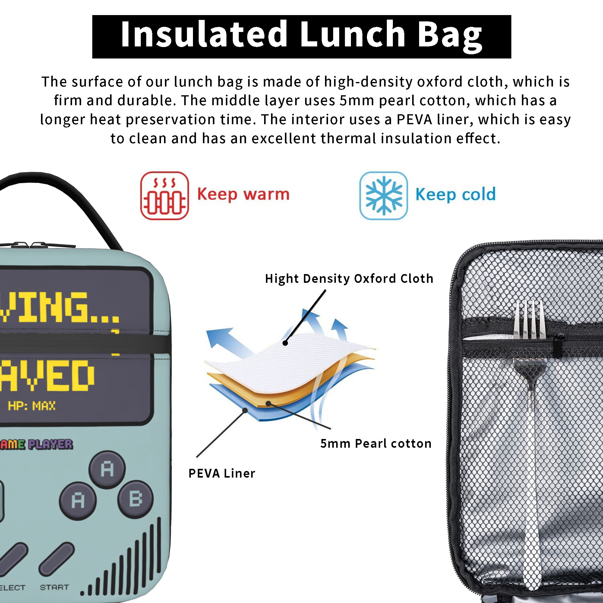 Retro Video Game Lunch Bag for - Gaming Console Design ulasan dan harga